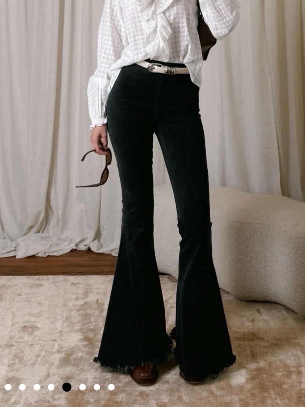 Show Me Your Mumu Berkeley Bells Black Lava XS High Rise Extreme Flare Jeans